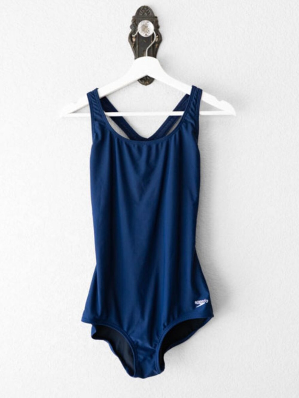 Speedo Navy Blue One Piece Swimsuit Ultraback Athletic Lap Swim Size 8